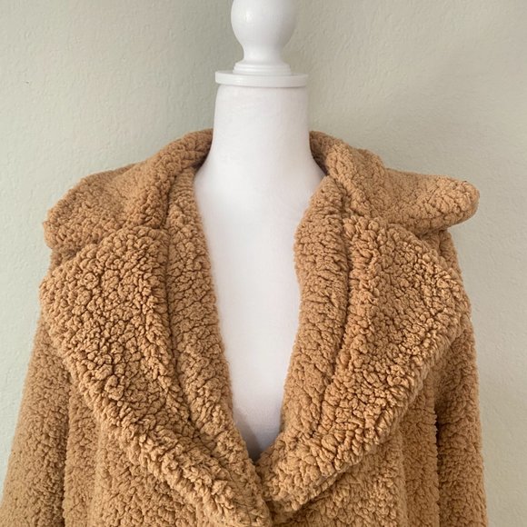 NWT - Brown Teddy Bear Faux Fur Coat - Fashion Nova - Size 3X - Picture 2 of 5